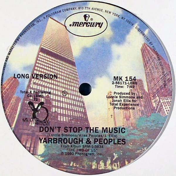 Yarbrough & Peoples - Don't Stop The Music (12") Mercury