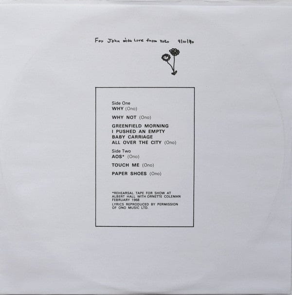 Yoko Ono / Plastic Ono Band* - Plastic Ono Band (LP) Secretly Canadian,Chimera Music Vinyl 656605028118