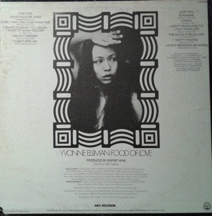 Yvonne Elliman – Food Of Love (LP, Gloversville Pressing, MCA Records, 1973) Back Cover