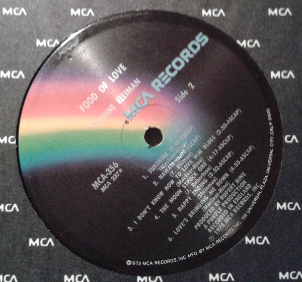 Yvonne Elliman – Food Of Love (LP, Gloversville Pressing, MCA Records, 1973) Image 4